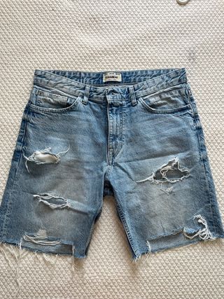 Pantalones cortos vaqueros Pull&Bear desgastados