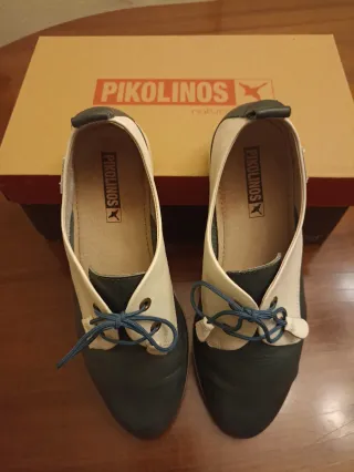 Zapatos Pikolinos Mujer Talla 37 Azul/Beige