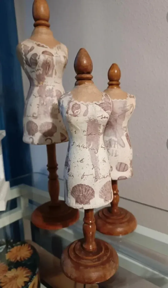 3 Mini Maniquíes Decorativos