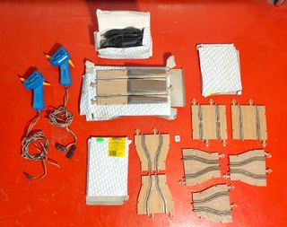 Lote STS Scalextric: pistas, mandos, transformador