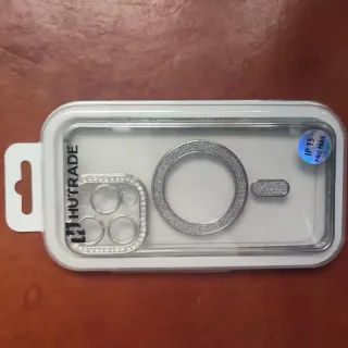 Cover iPhone 15 Pro Max Argento Strass