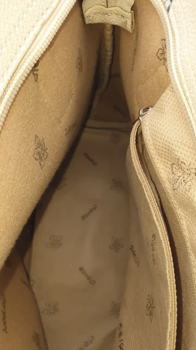 Mala senhora Caminatta bege e preta