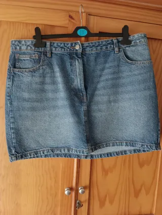 Falda vaquera corta azul