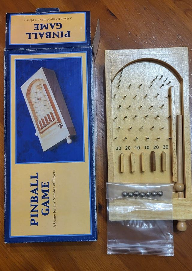 Juego de Bolos y Pinball de Madera.