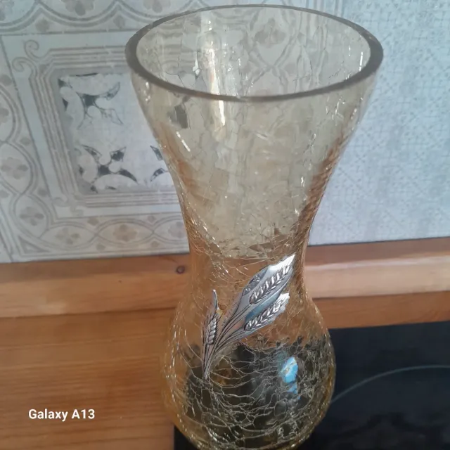 Vaso decorativo fiori oro e argento
