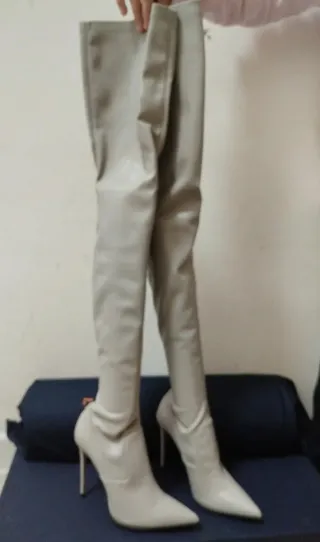 Stivali Le Silla Beige Tacco Alto