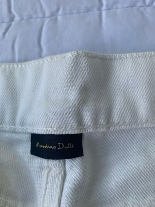 Pantalón Massimo Dutti Blanco 