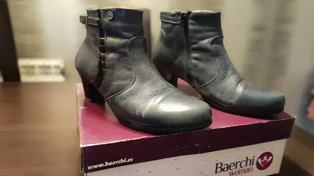 Botines de piel azules Baerchi