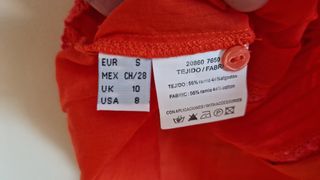 Camisa sin mangas Roberto Verino naranja