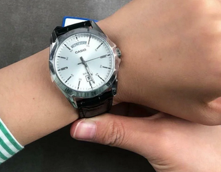 Orologio Casio Uomo Cinturino Pelle Nero