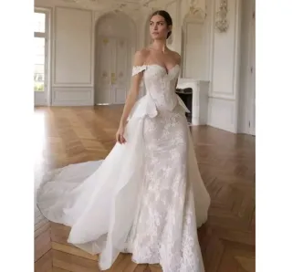 Vestido de Novia Encaje Off-Shoulder