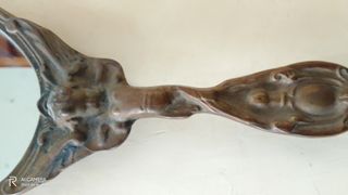 Specchio a mano Art Nouveau antico
