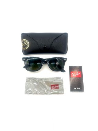 Ray-Ban Wayfarer RB2140 901 Made in Italy occhiali da sole neri originali