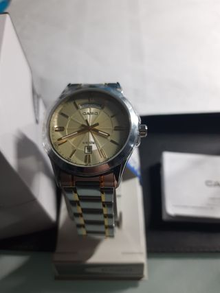 Orologio Casio Uomo Oro Argento WR50M