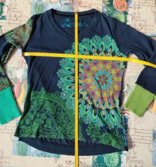 Jersey Desigual Mujer Azul y Verde