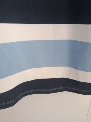 Vestido niña rayas azul y blanco T 9-10