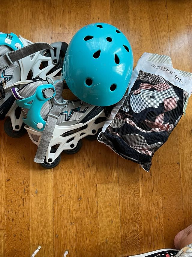 Patines en línea infantiles Oxelo y protectores