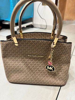 Borsa Michael Kors Beige/Marrone