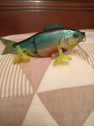 Señuelo pesca articulado vintage 