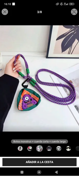 Colgador cartera y móvil monstruo