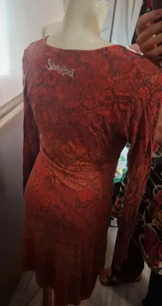 Vestido Desigual  Rojo y Negro