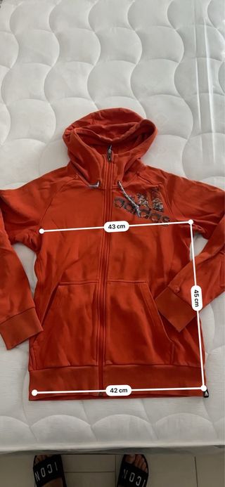 Felpa Adidas Arancione con Zip