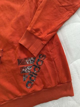 Felpa Adidas Arancione con Zip