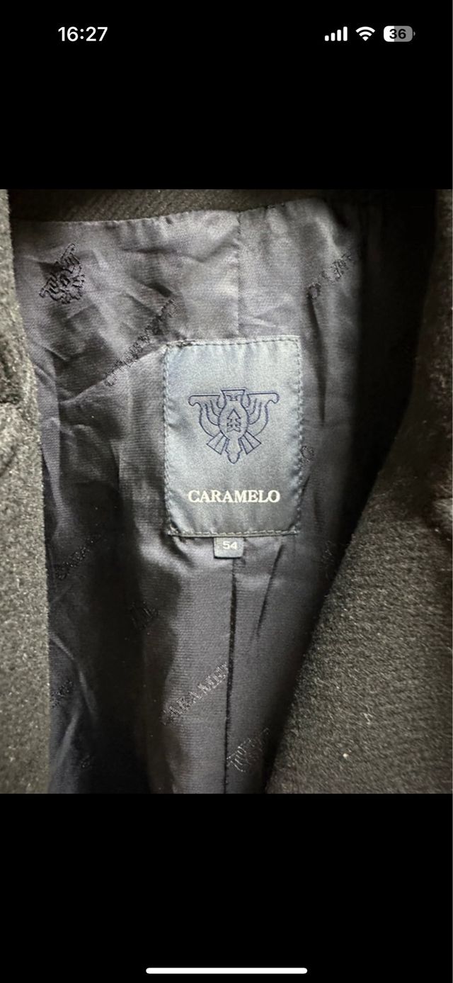 Abrigo Negro Talla 54 Marca Caramelo