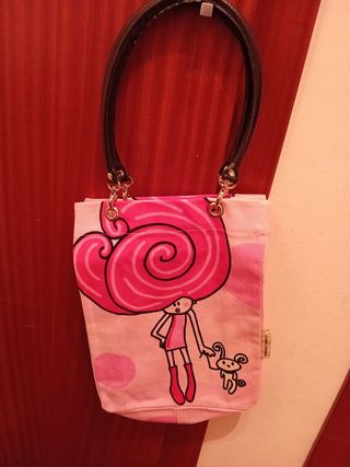 Bolso de hombro rosa