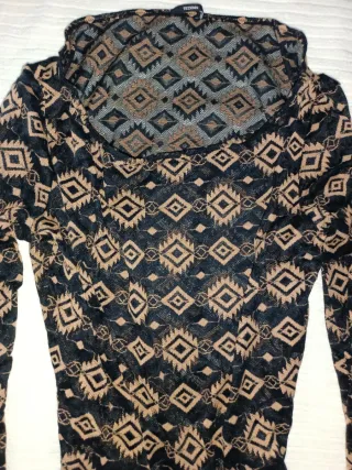 Body trasparente fantasia geometrica