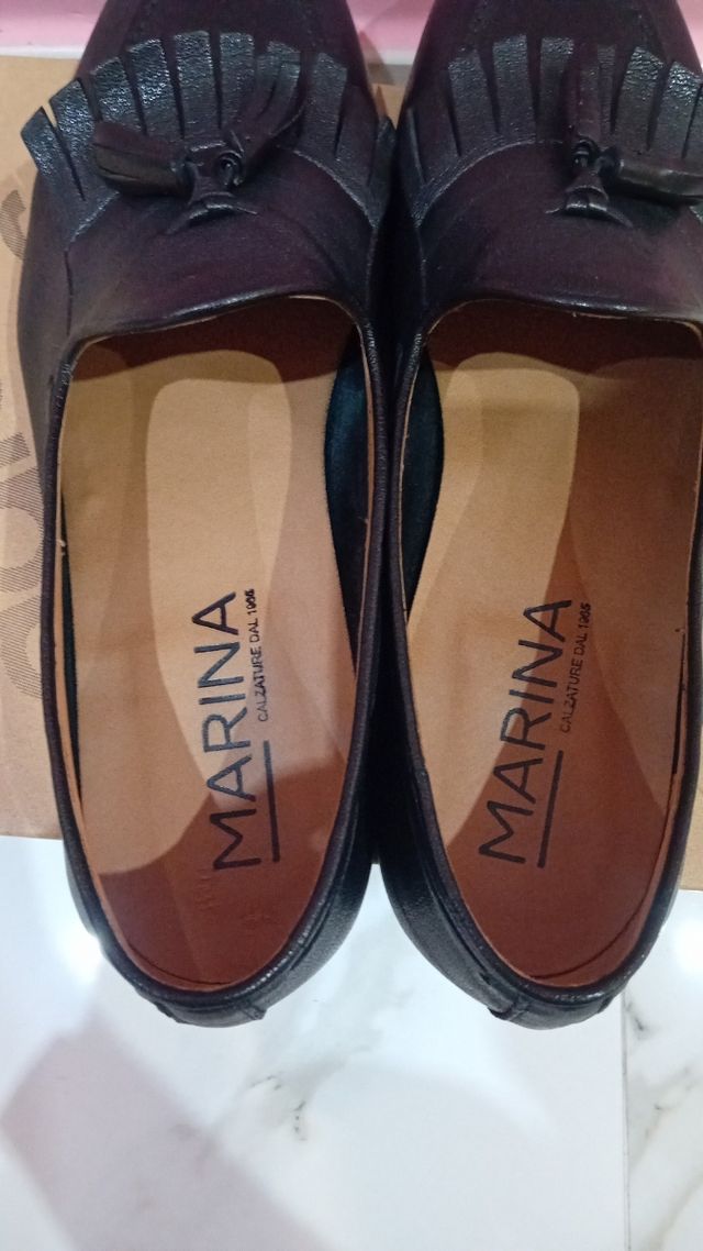 Scarpe uomo nere con nappine