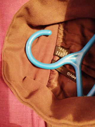 Abrigo Mango Talla M/38 Marrón