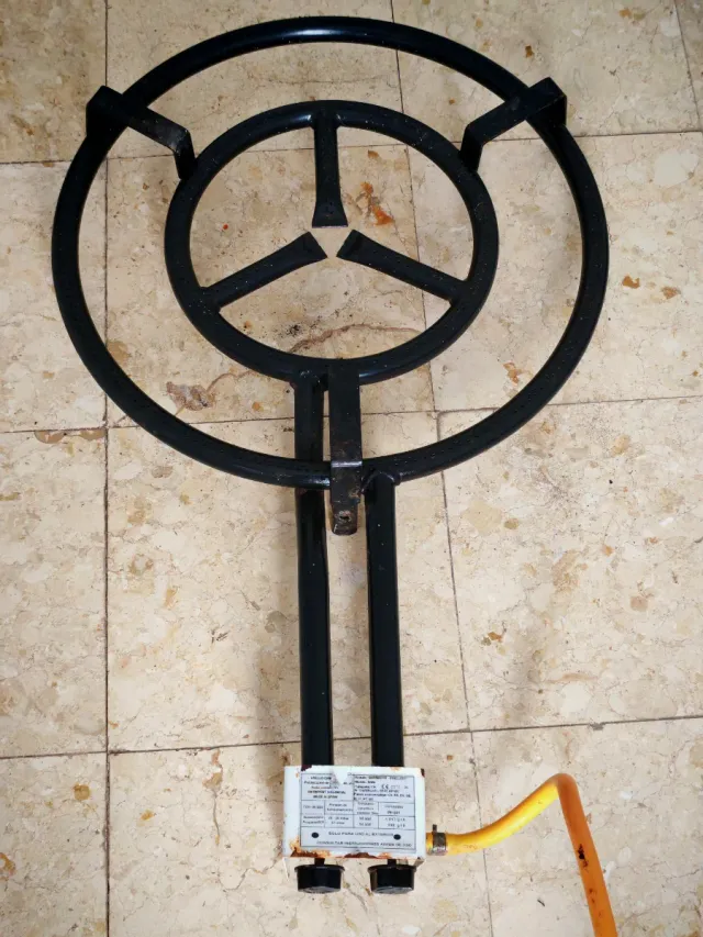 Paellero Gas Butano Metal Negro