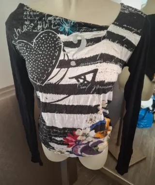 Camiseta Desigual Estampada Mujer