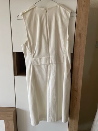 Vestido blanco talla 44 con cinturón