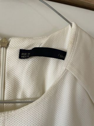 Vestido blanco talla 44 con cinturón