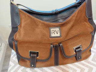 Bolso Roberto Verino Piel y Ante Marrón