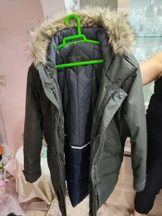 Parka hombre verde con capucha