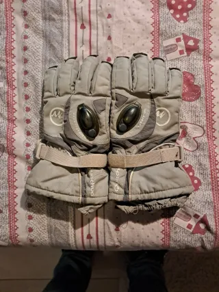 Guanti invernali Quechua beige/grigio