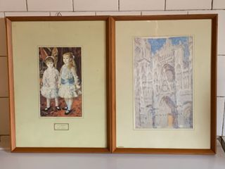 Modernariato: 2 stampe in quadro anni '60/70