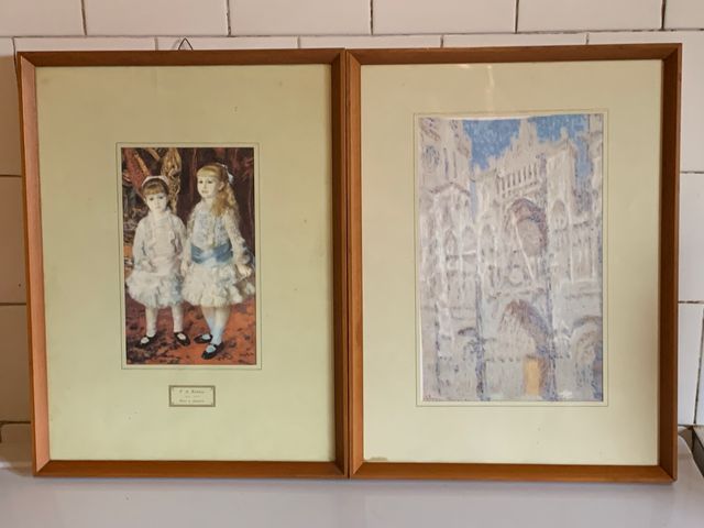 Modernariato: 2 stampe in quadro anni '60/70