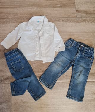 Lote vaqueros y camisa