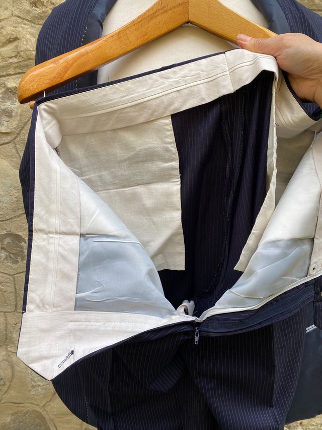 Completo Abito Uomo Blu Righe