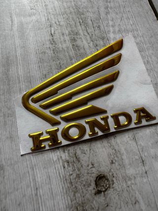 EMBLEMAS HONDA ALAS ORO CARENADO DEPOSITO MOTO
