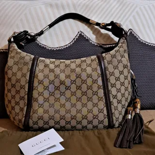 Borsa Gucci GG Canvas Techno Horsebit Hobo