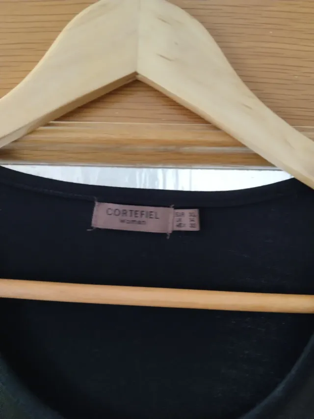 Vestido Antelina y Punto Negro/Verde Oliva