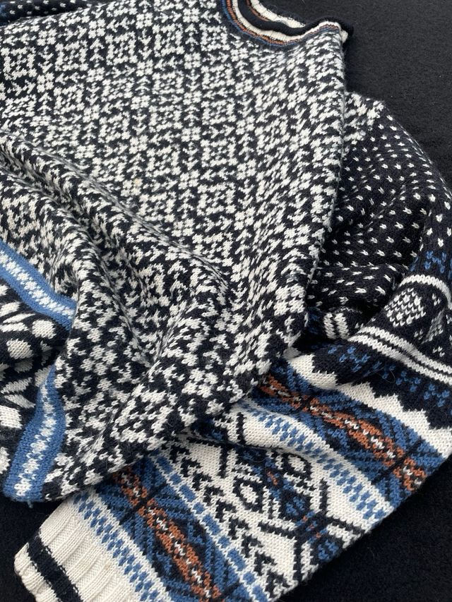 Jersey nórdico vintage estampado invierno