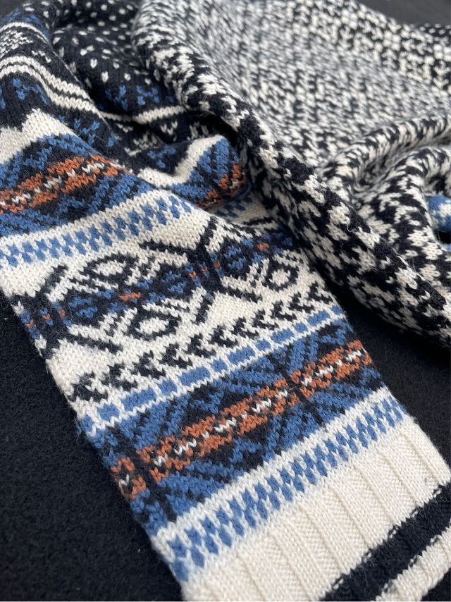 Jersey nórdico vintage estampado invierno