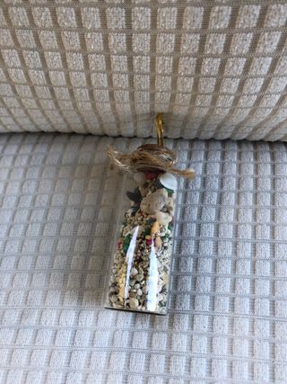 Decorazione Bottiglia Cuore Oro Pietre Colorate