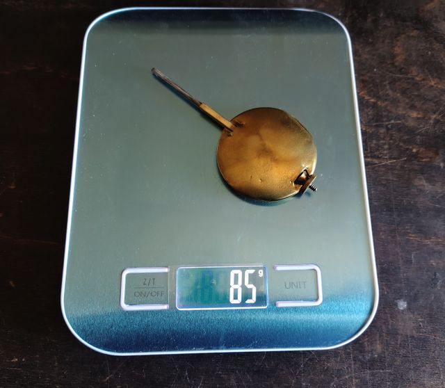 Antico bilanciere per orologio a pendolo epoca'800